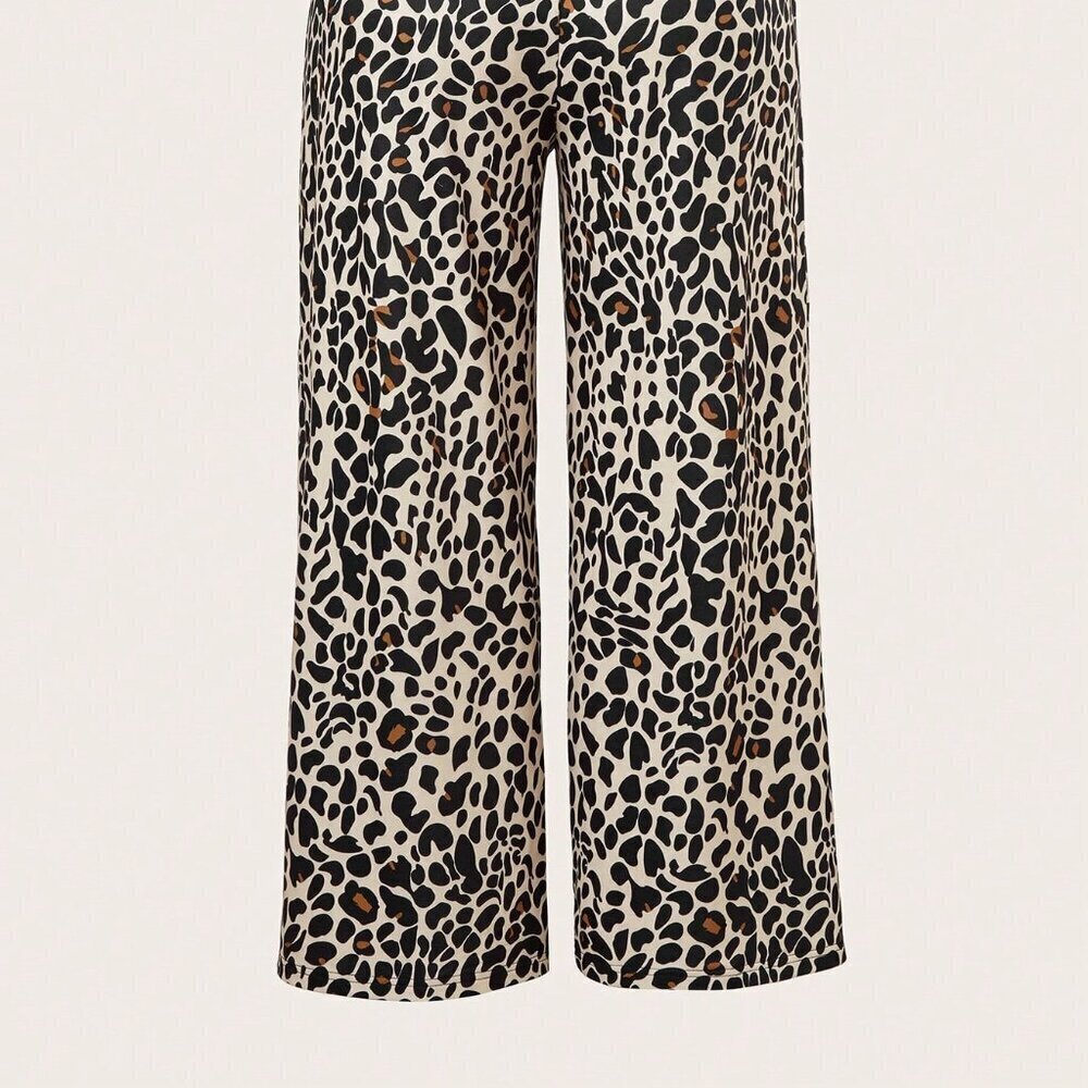 Black Casual Women's Striped Drawstring Pocket Pants - Picture 3 of 6